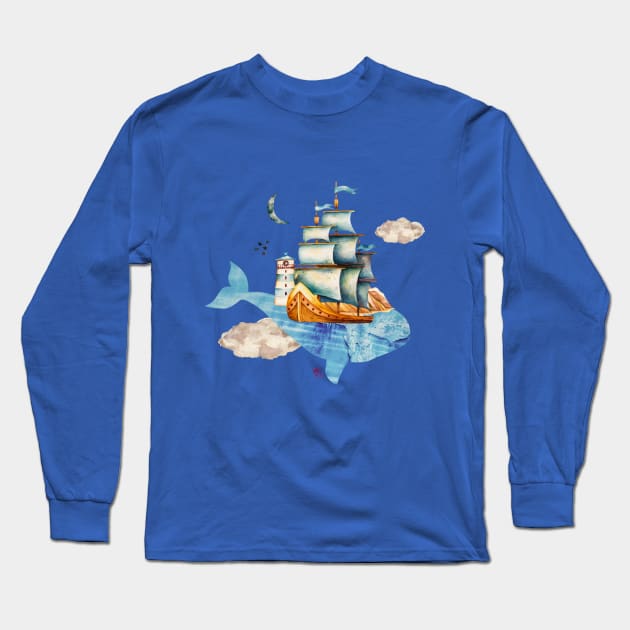 Flying boat Long Sleeve T-Shirt by Viper Unconvetional Concept